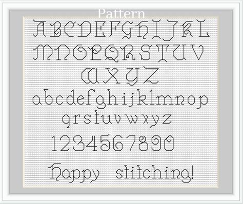 Backstitch Alphabet Cross Stitch Letters Back Stitch - Etsy