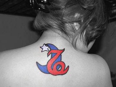 Bodypainting and Tattoos: Capricorn Symbol - Zodiac Sign Tattoo