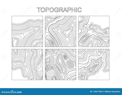 Background Of The Topographic Map. Topographic Map Black Lines, Contour ...