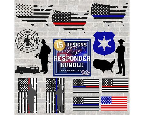 American Flag Svg First Responder Svg Police Svg - Etsy