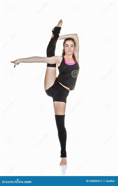 Teen Ballet Dancer Stretching Exercise Stock Photo - Image: 50006311