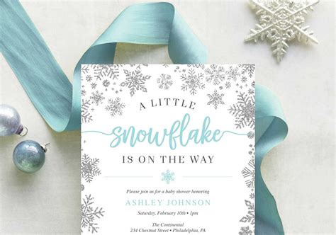 Cute Snowflake Winter Baby Shower Theme Ideas