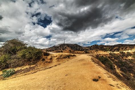 Hollywood Sign Under a Dramatic Sky Editorial Photo - Image of america ...