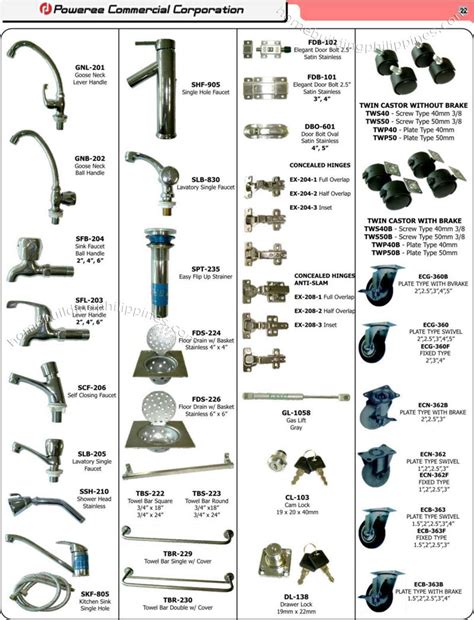 Bathroom Accessories, Sink Strainer, Floor Drain, Door Bolt, Gas Lift Philippines