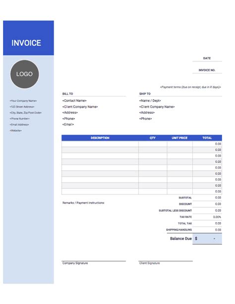 Invoice templates for word - Word и Excel - помощь в работе с программами