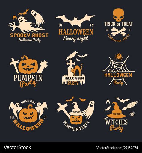 Scary Halloween Logos