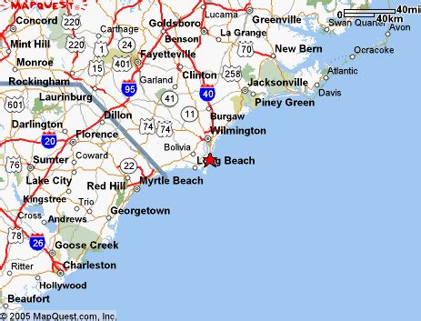 South Carolina Coast Map Beaches