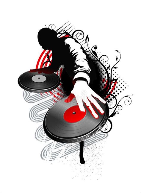 Dj mix - red stock vector. Illustration of object, audio - 5563223 | Dj art, Music art, Music ...