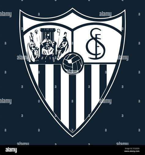 Sevilla FC White Logo Spanish professional football club, Vector ...