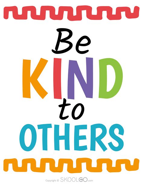 Be Kind To Others - Free Classroom Poster - SKOOLGO