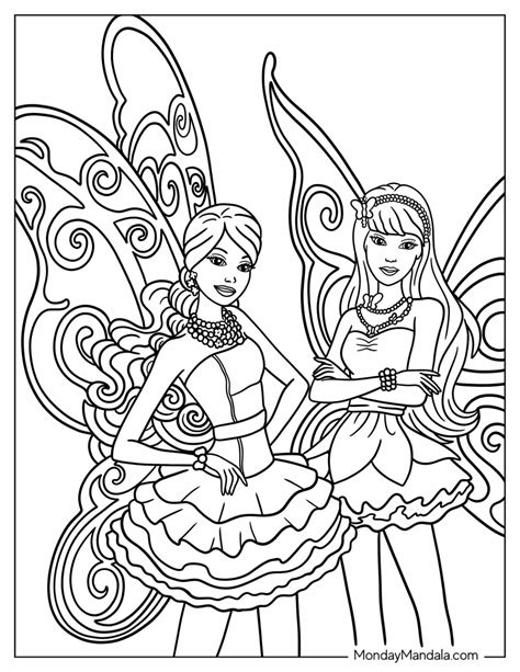 Download Fairy Barbie Coloring Pages For Girls Background Colorist ...