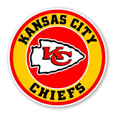 Kansas City KC Chiefs Round Decal | Etsy