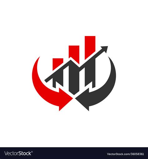 Modern financial stock trading logo Royalty Free Vector