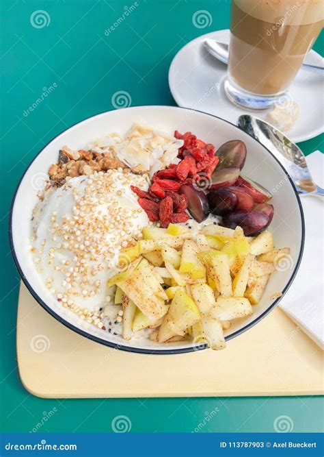 Healthy Breakfast Bowl with Fresh Fruit and Coffee Stock Image - Image of health, gourmet: 113787903