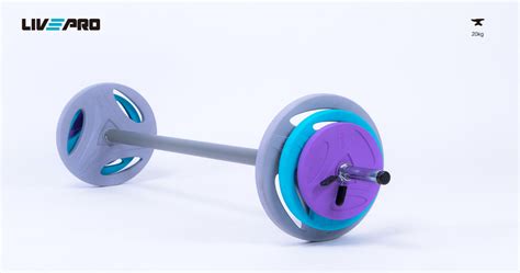 20KG POLYURETHANE BARBELL SET LP8030 - LIVEPRO FITNESS