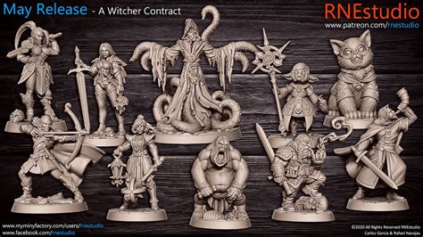 A Witch Contract Set Dnd Miniature, Tabletop RPG Dnd Mini, D&D Figurines, Pathfinder and Fantasy ...