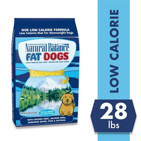 Natural Balance Fat Dogs Low Calorie Dry Dog Food, Chicken Meal, Salmon ...