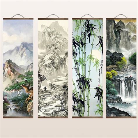 Japanese Wall Scroll Nature Landscape Scenery Painting Wall Decoration ...