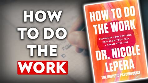 How to Do the Work by Nicole LePera (BOOK INSIGHTS) - YouTube