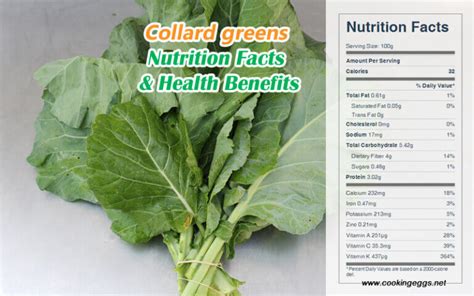 Collard greens Nutrition Facts & Health Benefits - CookingEggs