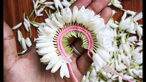 How to tie pichi flower in criss cross method | pinnal jadai method to ...