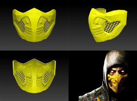 3D Printed Scorpion MK11 Mask by masonmiller | Pinshape