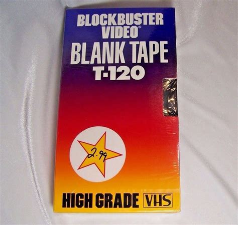 Vintage BLANK VHS Blockbuster Video Tape T-120 Sealed High Grade 1990 Cassette #Blockbuster ...