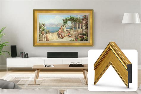 Deco TV Frames Premiere Bezel for Samsung the Frame TV 65" Antique Gold FRM-SF-D5179-65-2021 ...