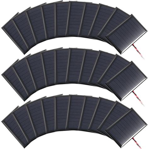 Retisee 30 Pcs 5V 30mA Mini Solar Cells Mini Solar Panels Mini Polysilicon Solar Cells DIY ...