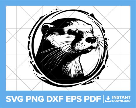 Otter SVG Sea Otter PNG Cuter Otter DXF Otter Head Otter - Etsy