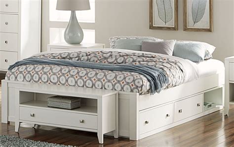 Pulse White Queen Platform Bed With Storage from NE Kids | Coleman Furniture