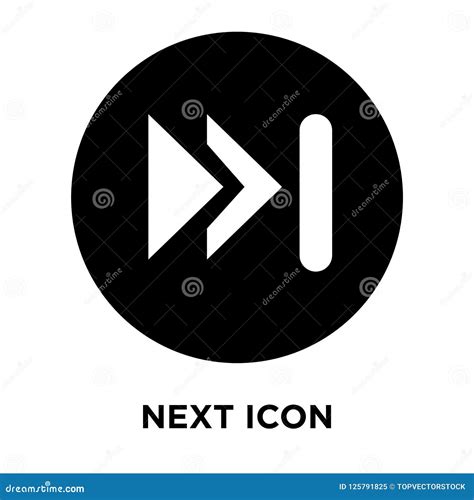 Vector Siguiente Del Icono Aislado En El Fondo Blanco, Concepto Del Logotipo De N Ilustración ...