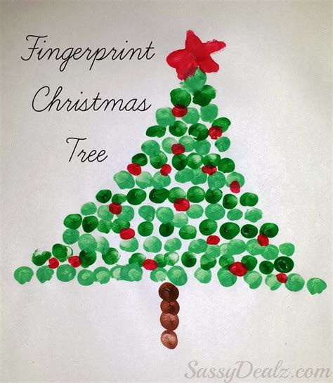 Fingerprint Christmas Tree Craft For Kids - Crafty Morning