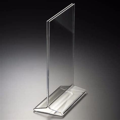 T Shaped Manufacture Acrylic Insert Sign Holder Table Top Menu Display Stand For Frame Photo ...