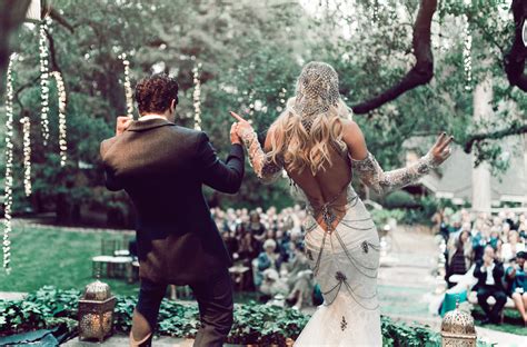 DWTS Mark Ballas + BC Jean's Bold, Bohemian-Inspired Wedding | Green Wedding Shoes