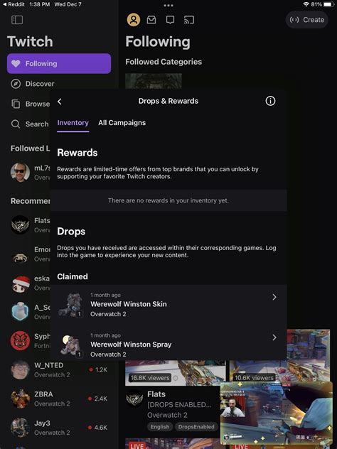 Cant claim twitch drops even though it says I can? : r/Overwatch