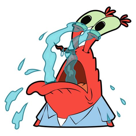 SpongeBob Crying Mr. Krabs Sticker - Sticker Mania