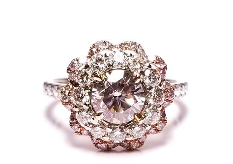 2.35ct Natural Fancy Light Pink Diamond Engagement Ring GIA 18K White Gold Round