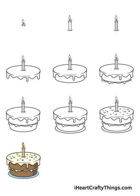 How to Draw a Birthday Cake for Kids - Yip Shoundomits