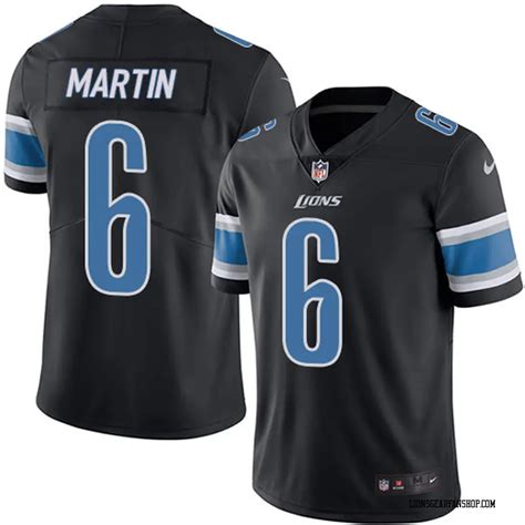 Sam Martin Youth Detroit Lions Nike Color Rush Jersey - Limited Black