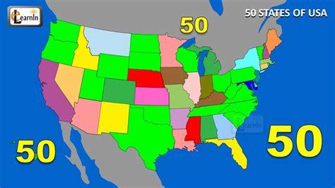 50 States States Song Fifty States of USA song States on US Map alphabetical order elearnin ...