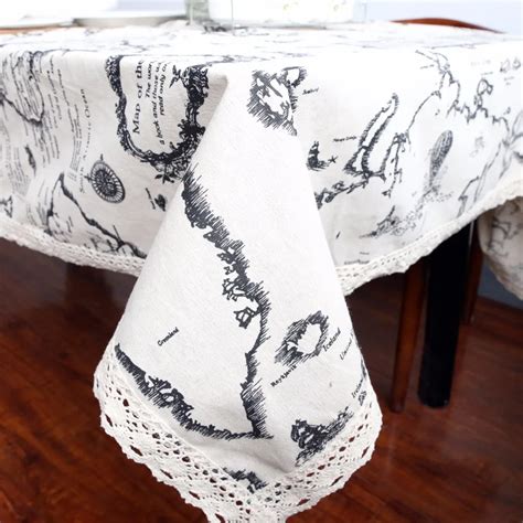 Drop Shipping Tablecloth Map European Functional Table Cloth for Picnic ...