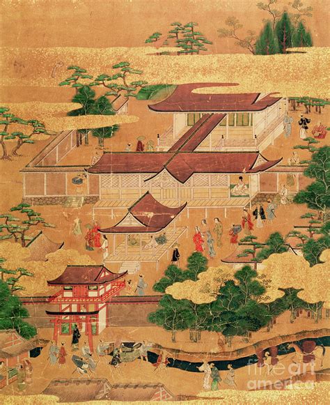 The Life And Pastimes Of The Japanese Court - Tosa School - Edo Period Painting by Japanese School