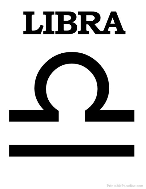 Printable Libra Zodiac Sign - Print Libra Symbol