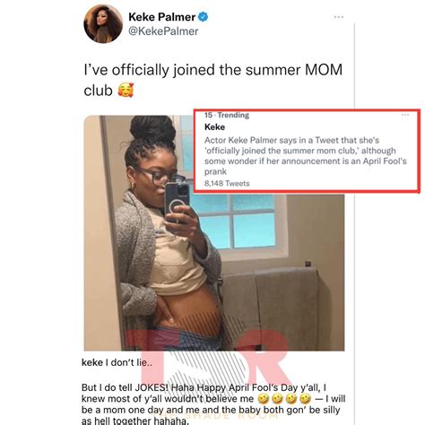 TheShadeRoom on Twitter: "Keke Palmer shares that she was joking when she announced earlier ...