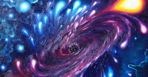 The space paintings of Corina Chirila: Black hole painting