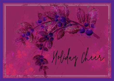 Christmas Holly Berry Branch Card Free Stock Photo - Public Domain Pictures