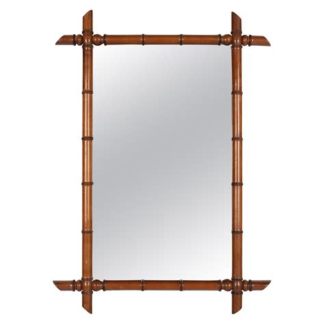 French Faux Bamboo Gilded Mirror at 1stDibs