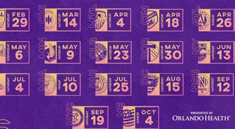 Orlando City Reveals 2020 Major League Soccer Regular Season Schedule ...