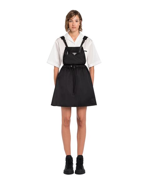 Black Re-Nylon Gabardine pinafore dress | Prada